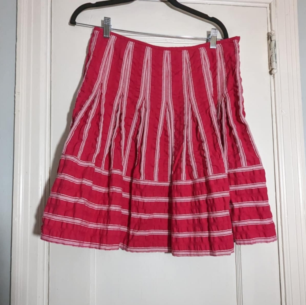 Cotton blend pink and white 2000s skirt - Picture 3 of 4